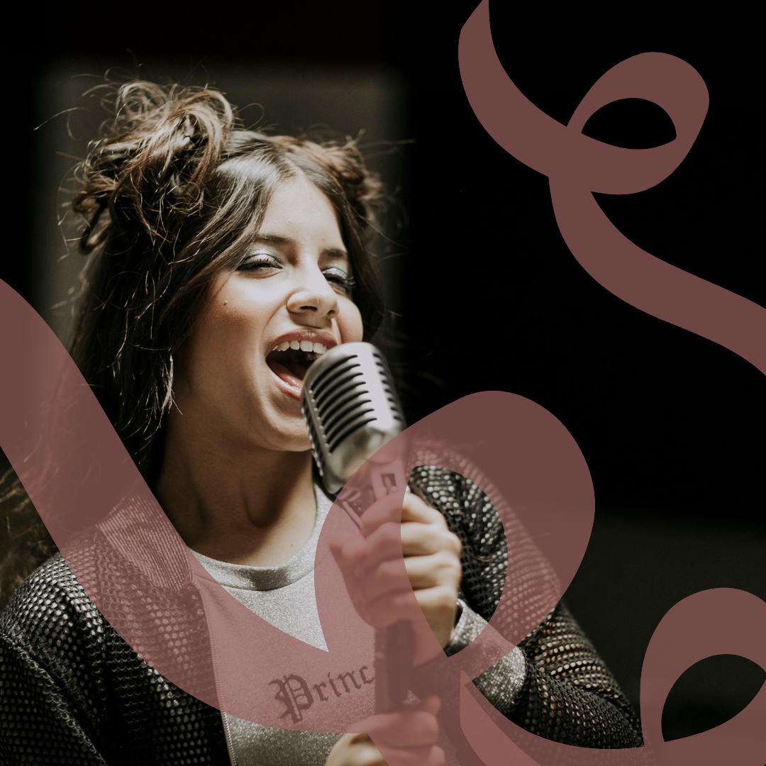 Black and Beige Modern Simple Vocal School Instagram Post