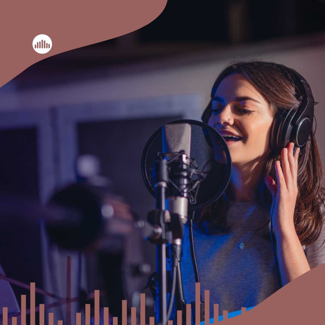 Blue Minimalist Singer Lesson Instagram Post